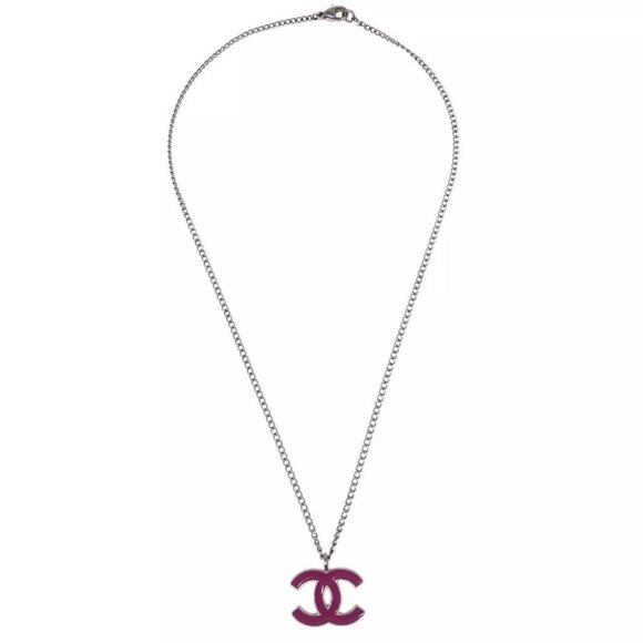 Chanel CC Chain Necklace Pendant Pink 04P 115621 - Picture 1 of 8